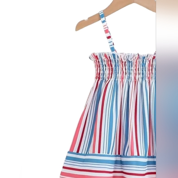 Girls Fun Striped Summer Dress - Picture 2 of 9